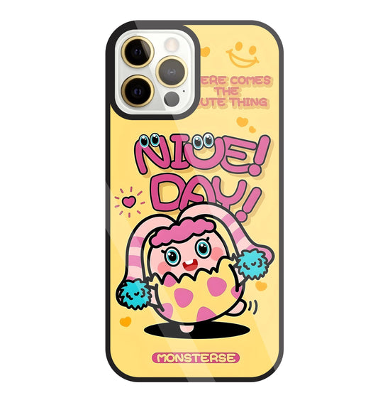 Nice Day Monsterse Yellow Glass Case For Apple iPhone 12 Pro Max