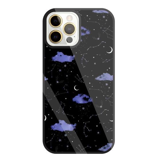 Night Sky Constellations and Stars Glass Case For Apple iPhone 12 Pro Max
