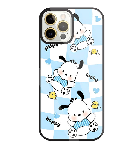 Pochacco Puppy Blue Glass Case For Apple iPhone 12 Pro Max