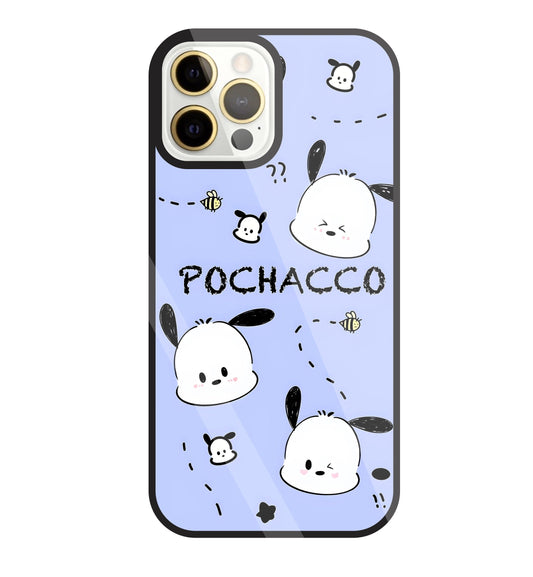 Pochacco Puppy Levender Glass Case For Apple iPhone 12 Pro Max