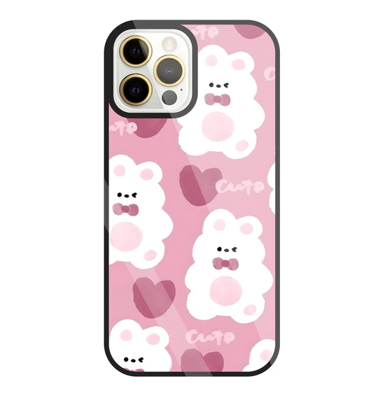 Rabbit With Heart Glass Case For Apple iPhone 12 Pro Max