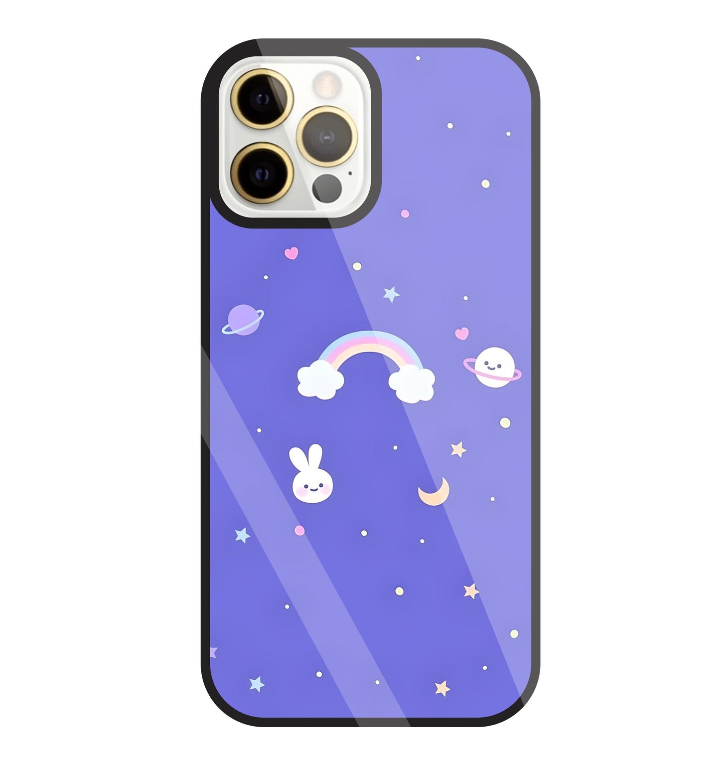 Rainbow with stars Glass Case For Apple iPhone 12 Pro Max