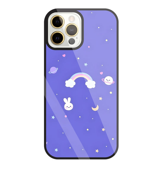 Rainbow with stars Glass Case For Apple iPhone 12 Pro Max