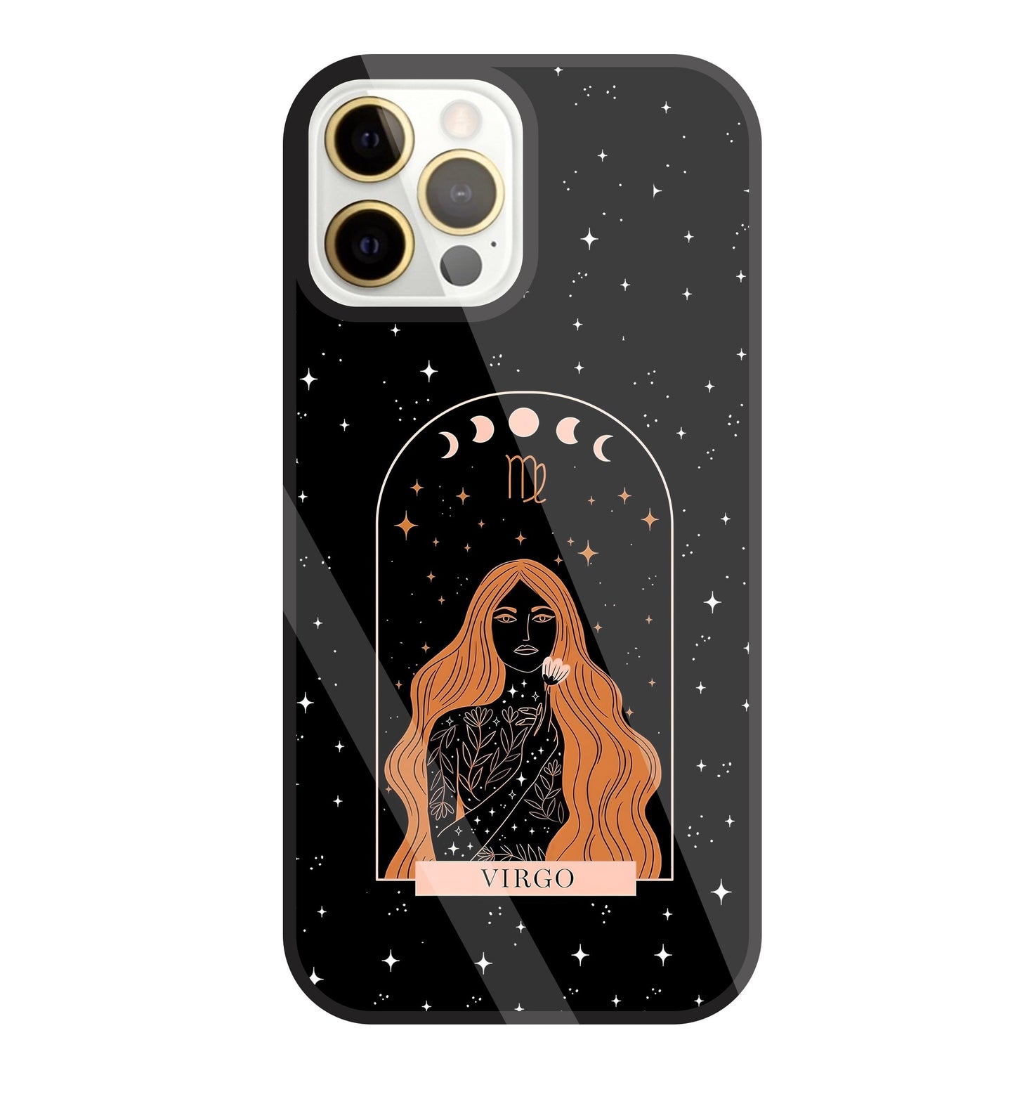 Virgo Black Glass Case For Apple iPhone 12 Pro Max