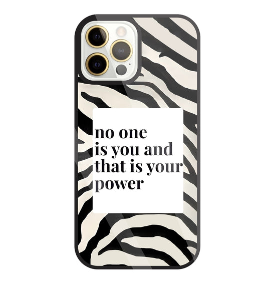 Zebra pattern with quote Glass Case For Apple iPhone 12 Pro Max