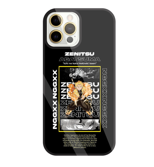 Zenitsu Anime Glass Case For Apple iPhone 12 Pro Max