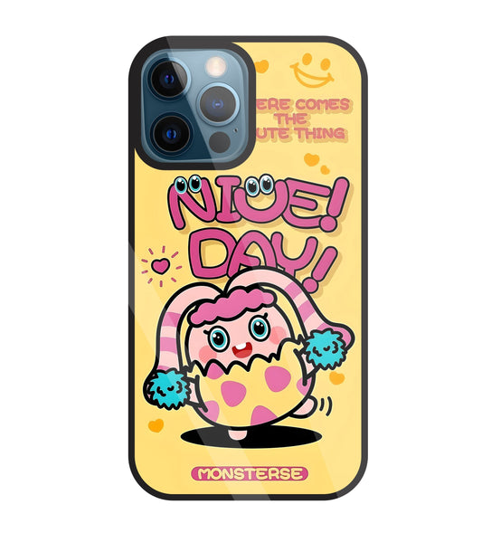 Nice Day Monsterse Yellow Glass Case For Apple iPhone 12 Pro