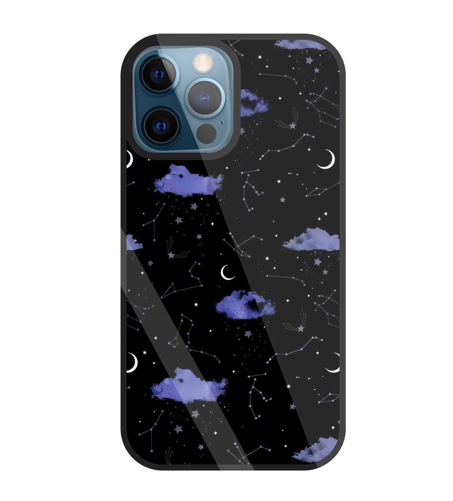 Night Sky Constellations and Stars Glass Case For Apple iPhone 12 Pro