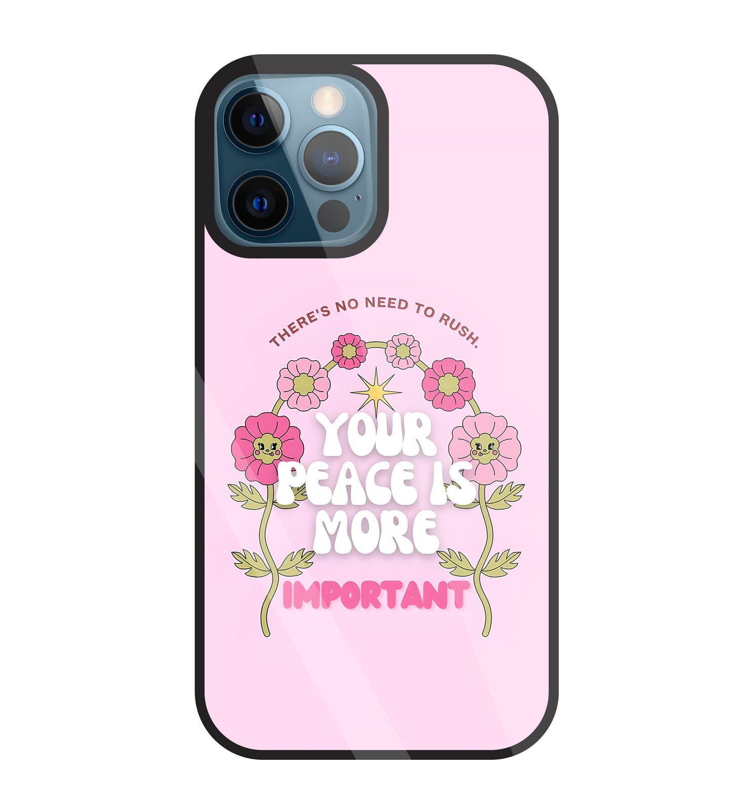 Peace Is More Important Glass Case For Apple iPhone 12 Pro
