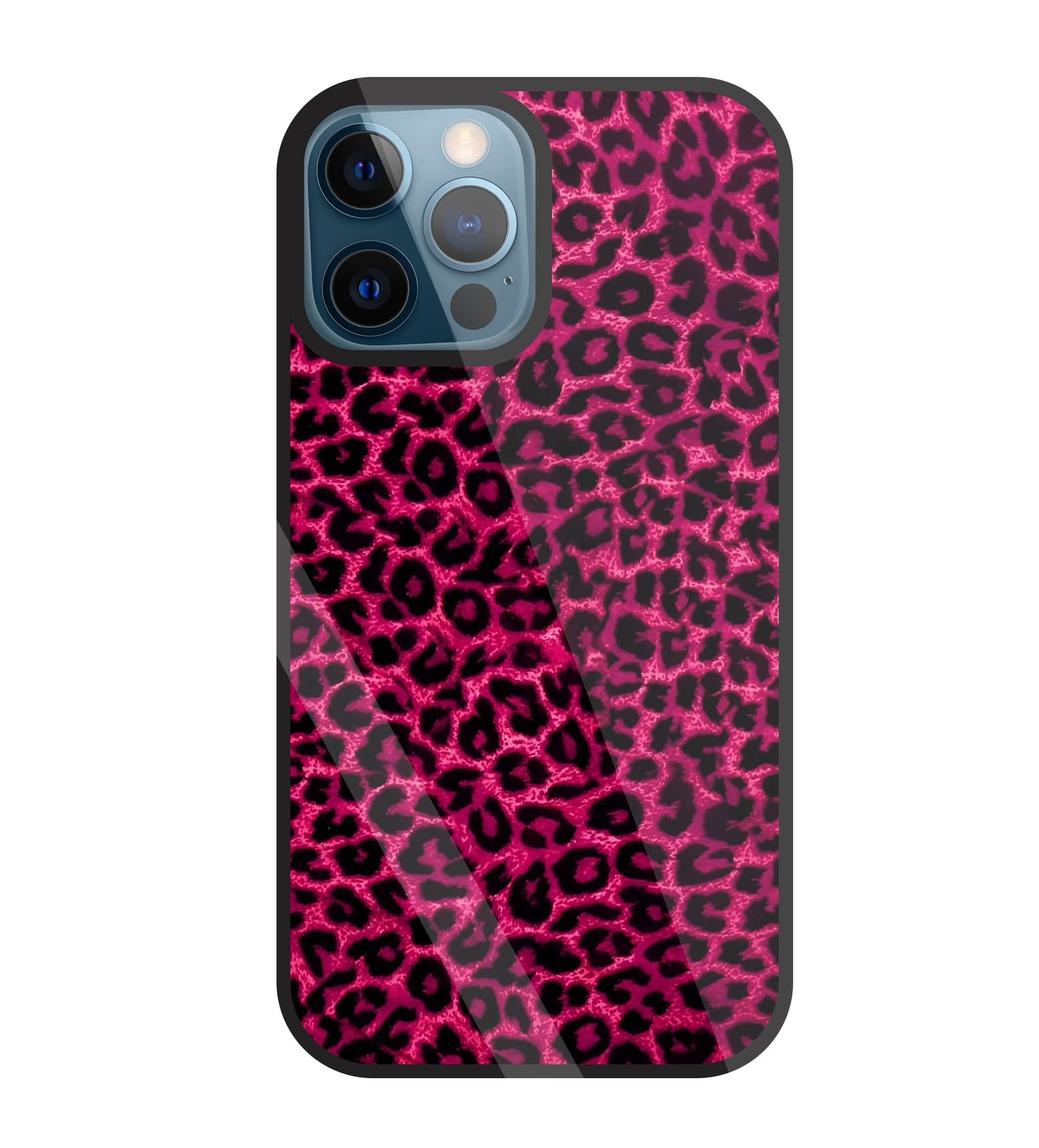 Pink Leopard Glass Case For Apple iPhone 12 Pro