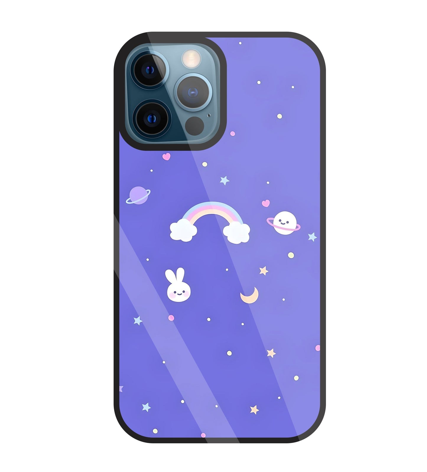 Rainbow with stars Glass Case For Apple iPhone 12 Pro