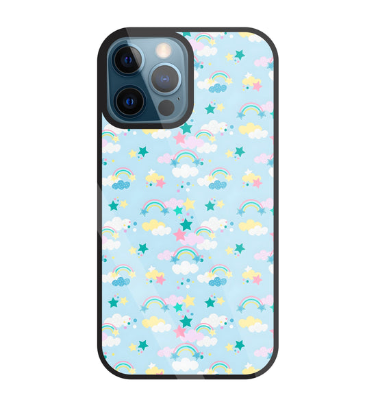 Small Rainbows Glass Case For Apple iPhone 12 Pro
