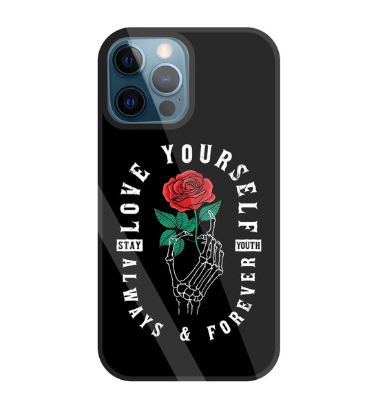 Stay Youth Love Glass Case For Apple iPhone 12 Pro