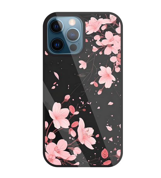 Summer Flowers Glass Case For Apple iPhone 12 Pro