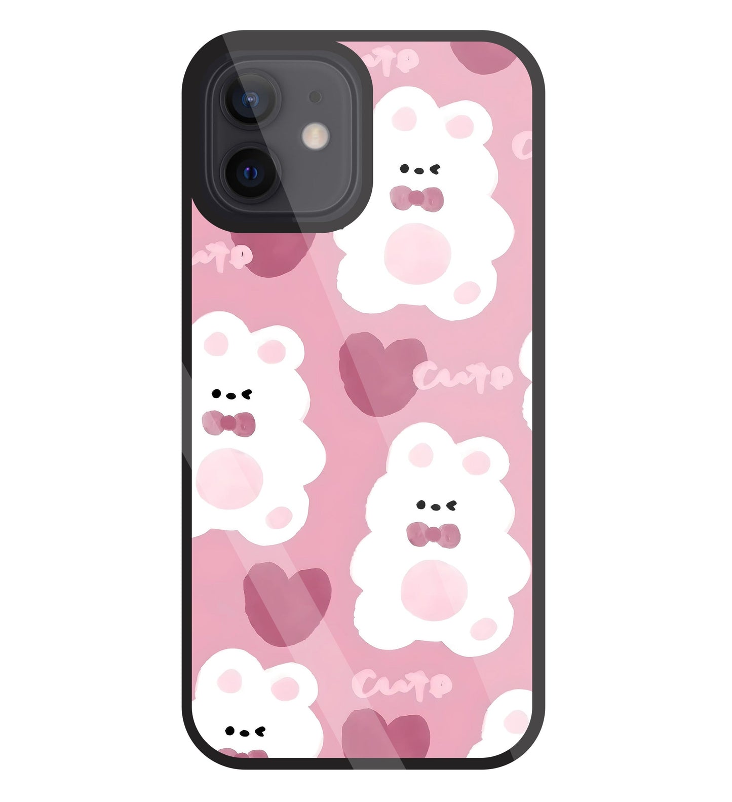 Rabbit With Heart Glass Case For Apple iPhone 12