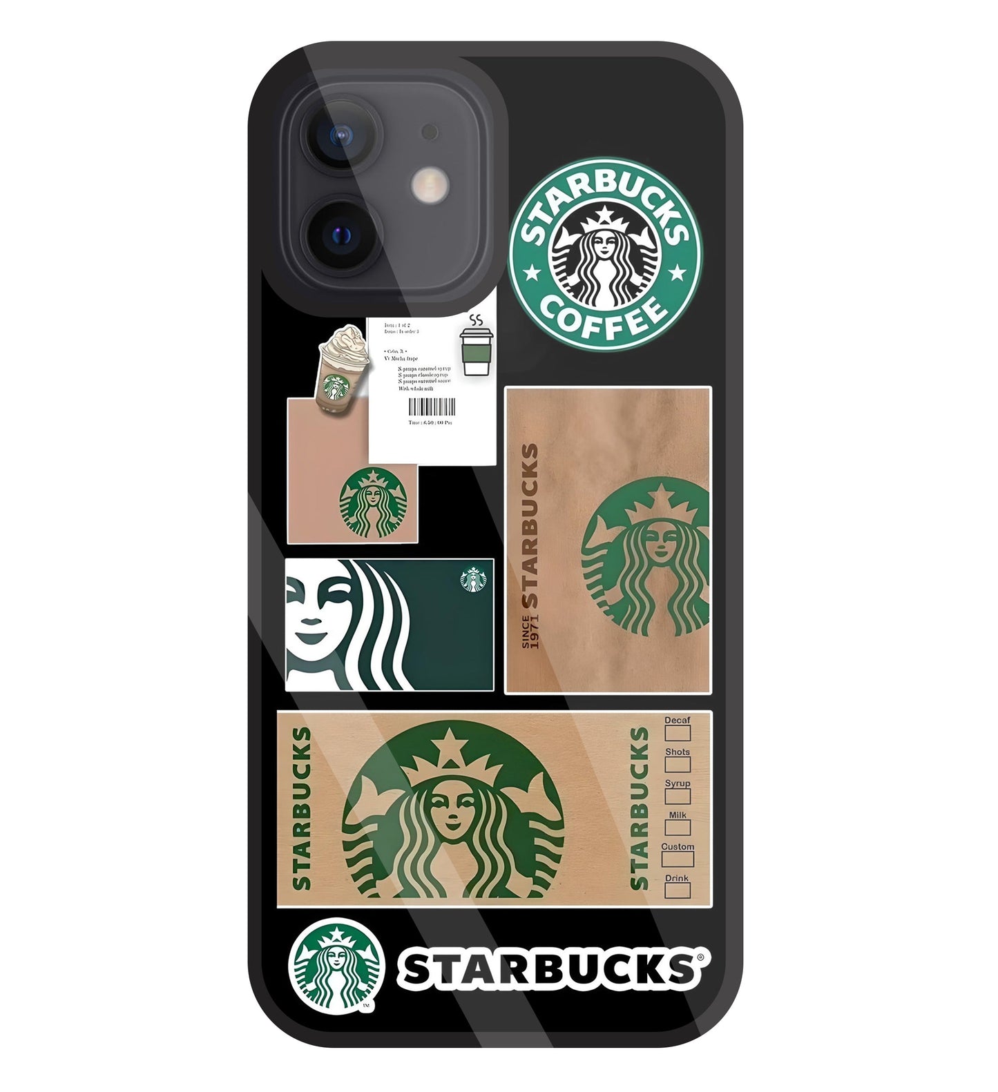 Starbucks 1971 Glass Case For Apple iPhone 12