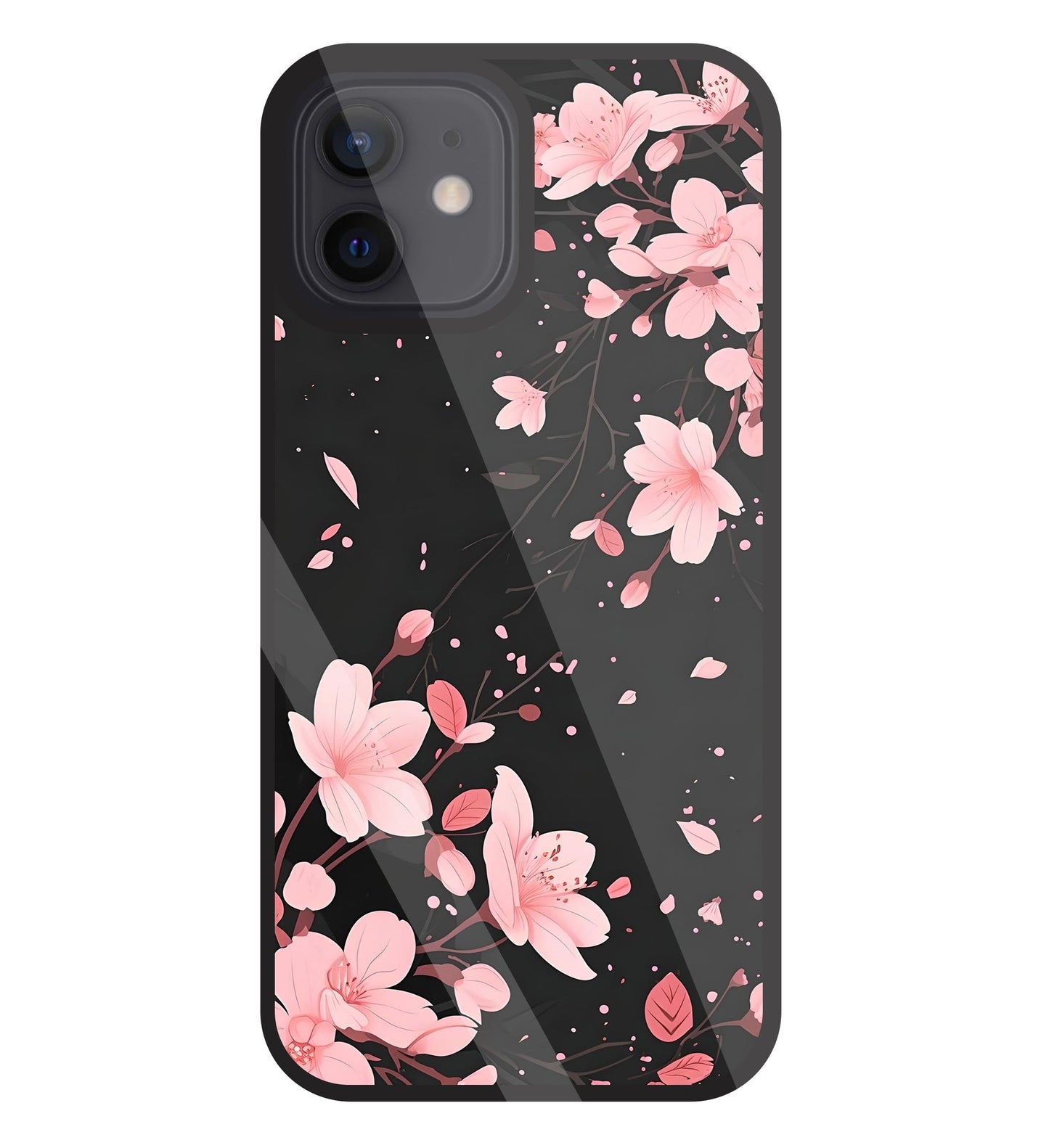 Summer Flowers Glass Case For Apple iPhone 12