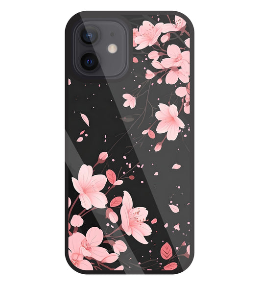 Summer Flowers Glass Case For Apple iPhone 12