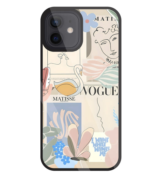 The Kiss Art Glass Case For Apple iPhone 12
