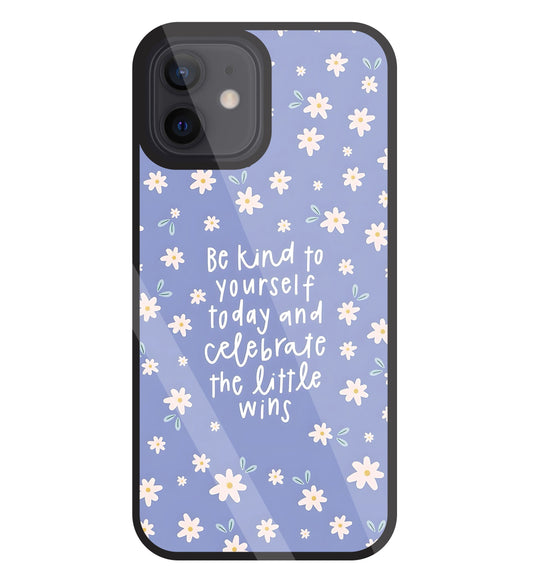 The Little Wine Flower Glass Case For Apple iPhone 12