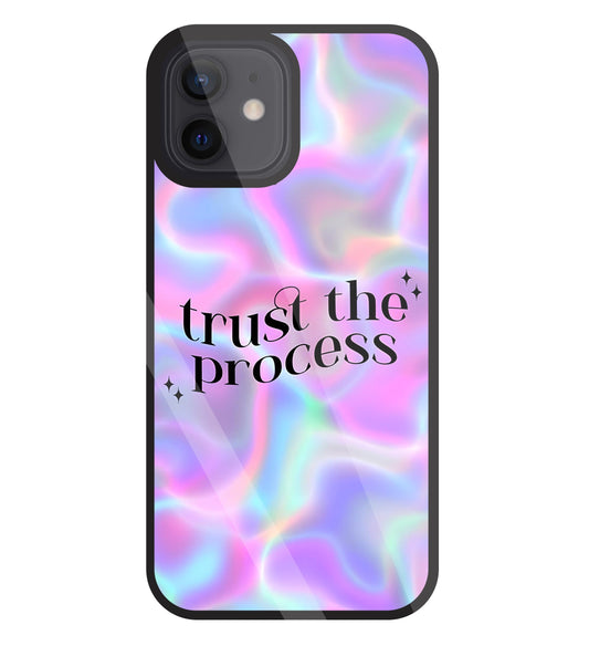 Trust the Process Glass Case For Apple iPhone 12