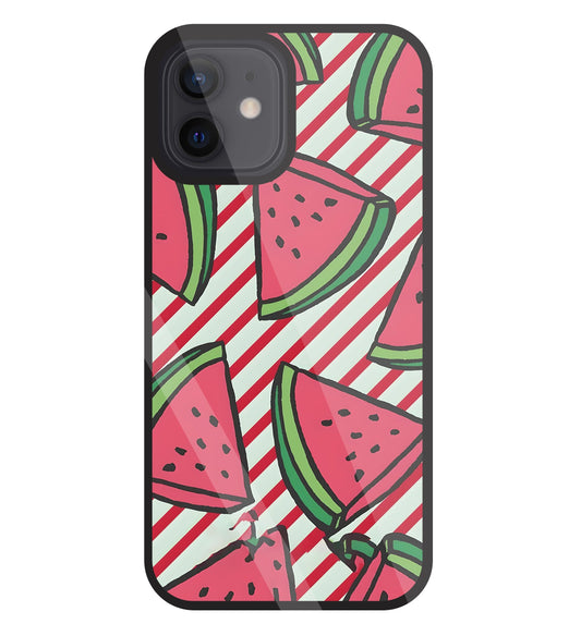 Watermelon Glass Case For Apple iPhone 12
