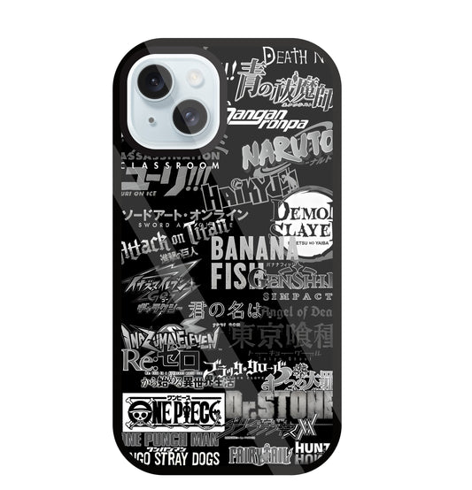 Anime Symbol Glass Case For Apple iPhone 13