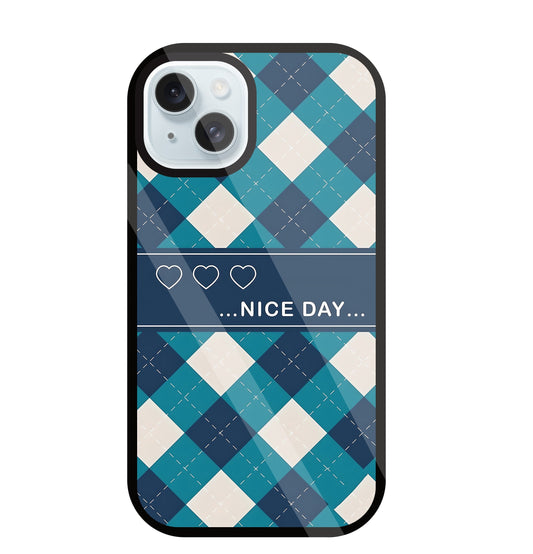 Argyle sweater pattern Glass Case For Apple iPhone 13