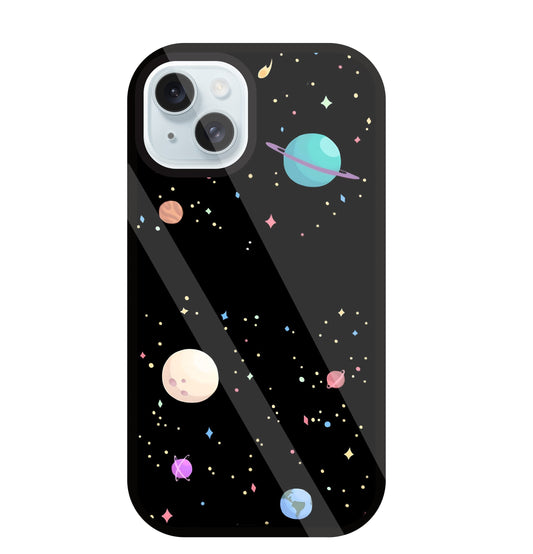 Colorful Space Glass Case For Apple iPhone 13