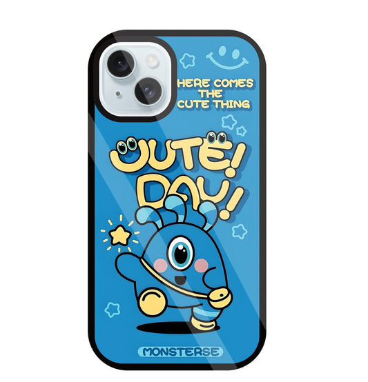 Cute Day! Monsterse Blue Glass Case For Apple iPhone 13
