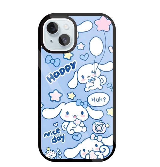 Cute Puppy Girl Glass Case For Apple iPhone 13