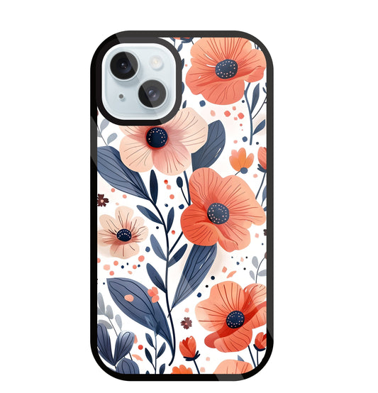 Daisy Flower Water Color Vintage Glass Case For Apple iPhone 13