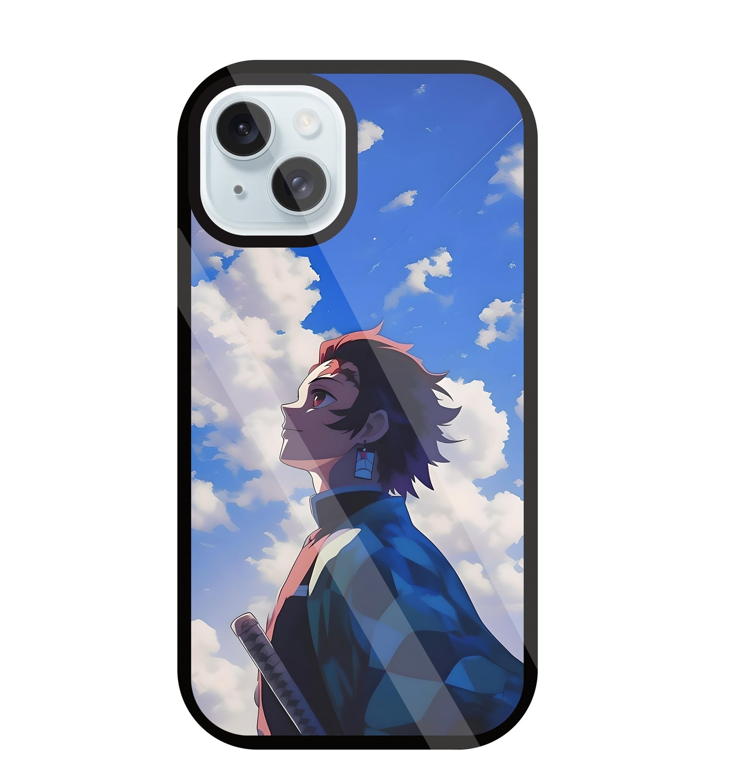 Demon Slayer-Tanjiro Kamado Glass Case For Apple iPhone 13