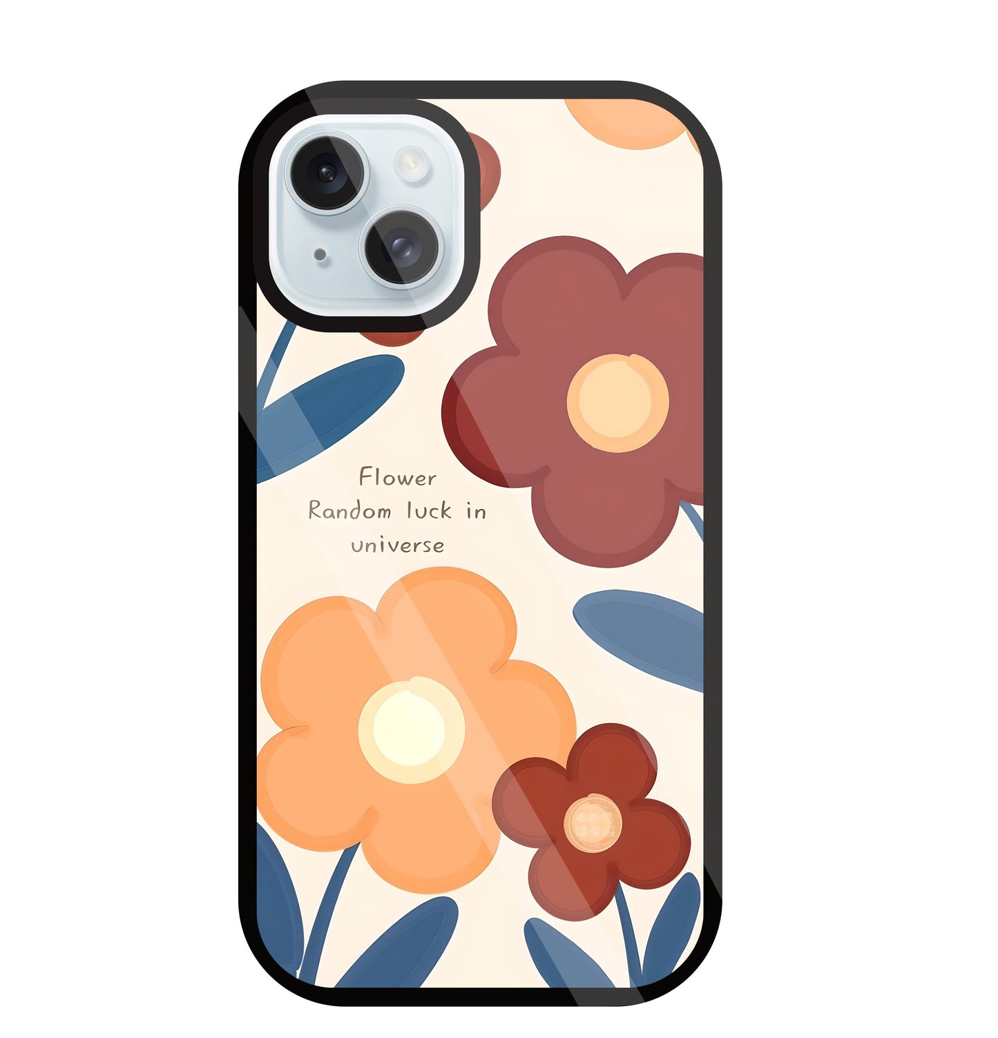 Flower Random Luck Glass Case For Apple iPhone 13