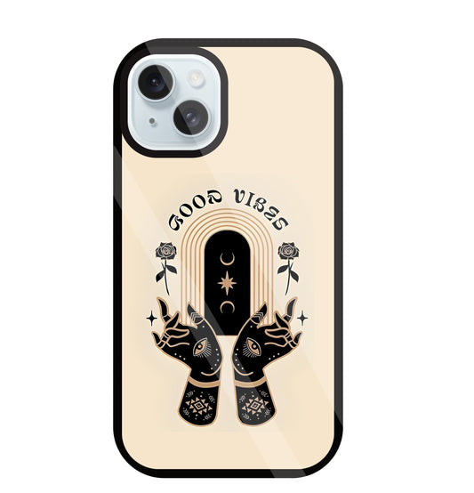 Good Vibes Hands Glass Case For Apple iPhone 13