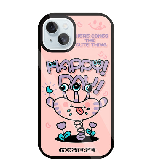 Happy Day Monsterse Pink Glass Case For Apple iPhone 13