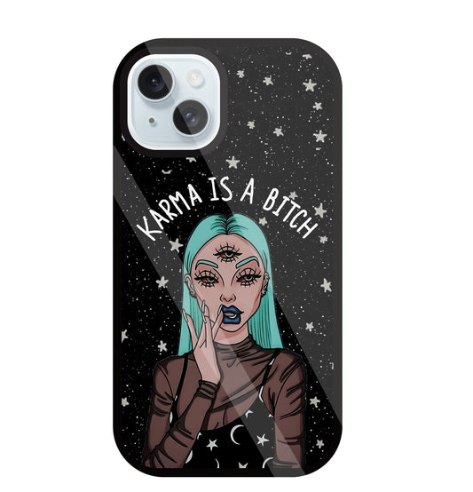Karma Is A Bitch Glass Case For Apple iPhone 13