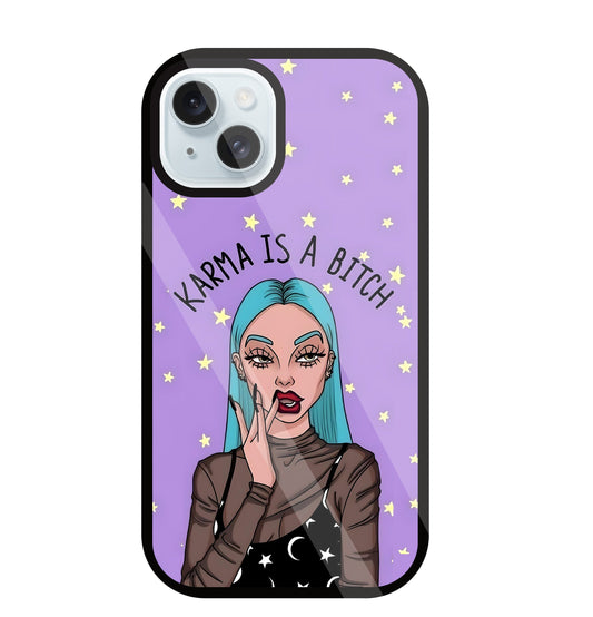 Karma is a Bitch Levender Glass Case For Apple iPhone 13