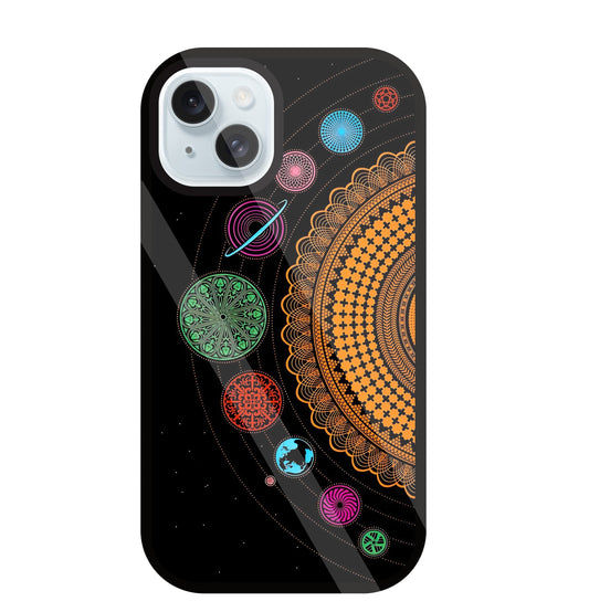 Mandala Patterns Universe Glass Case For Apple iPhone 13