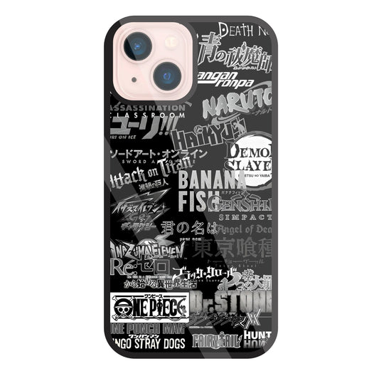 Anime Symbol Glass Case For Apple iPhone 13 Mini