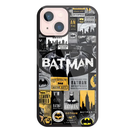 Batman Mashup Glass Case For Apple iPhone 13 Mini