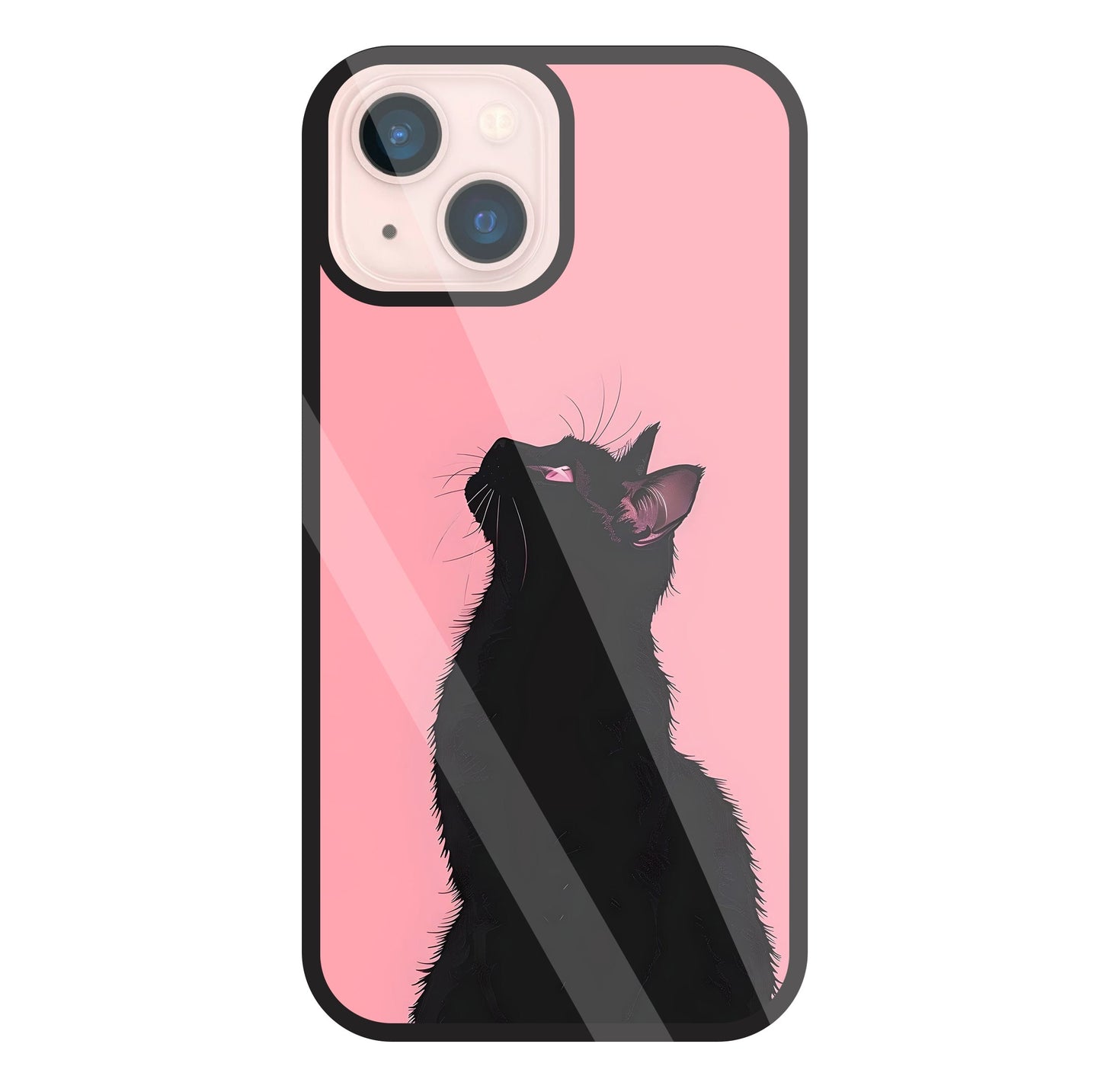 Black Cat Glass Case For Apple iPhone 13 Mini