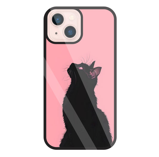 Black Cat Glass Case For Apple iPhone 13 Mini