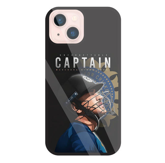 Captain MS Dhoni Glass Case For Apple iPhone 13 Mini