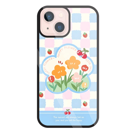 Cherry Blossom Glass Case For Apple iPhone 13 Mini