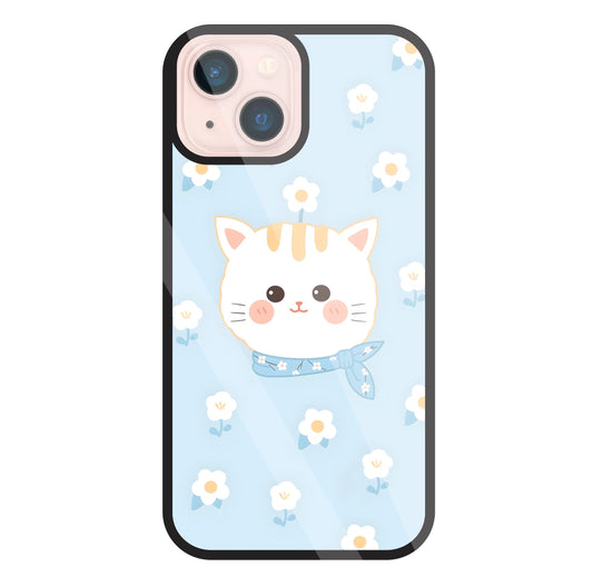 Cute Kitten Glass Case For Apple iPhone 13 Mini