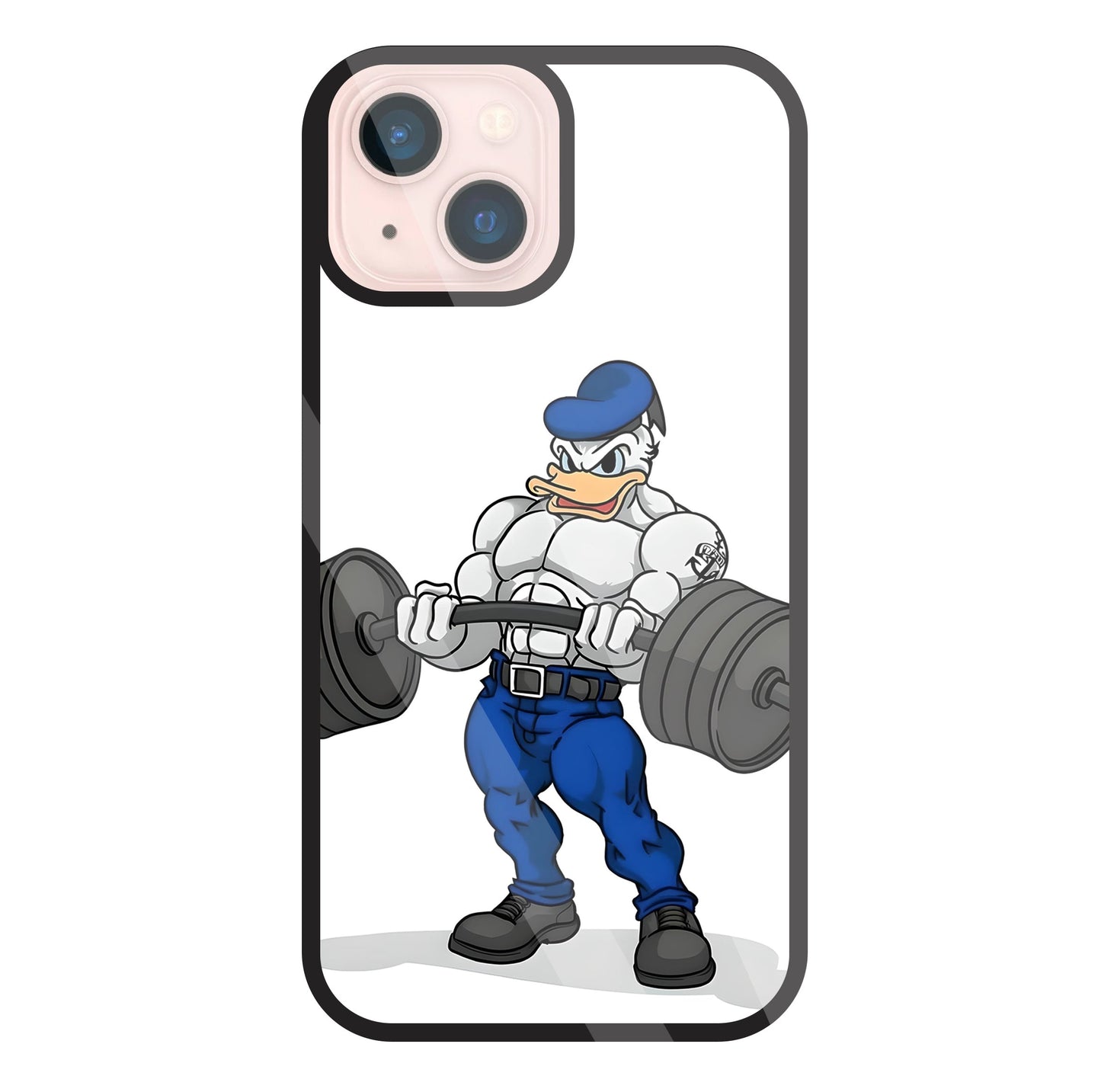 Donald Duck With Gym Glass Case For Apple iPhone 13 Mini