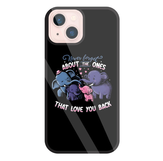 Elephant Family Glass Case For Apple iPhone 13 Mini