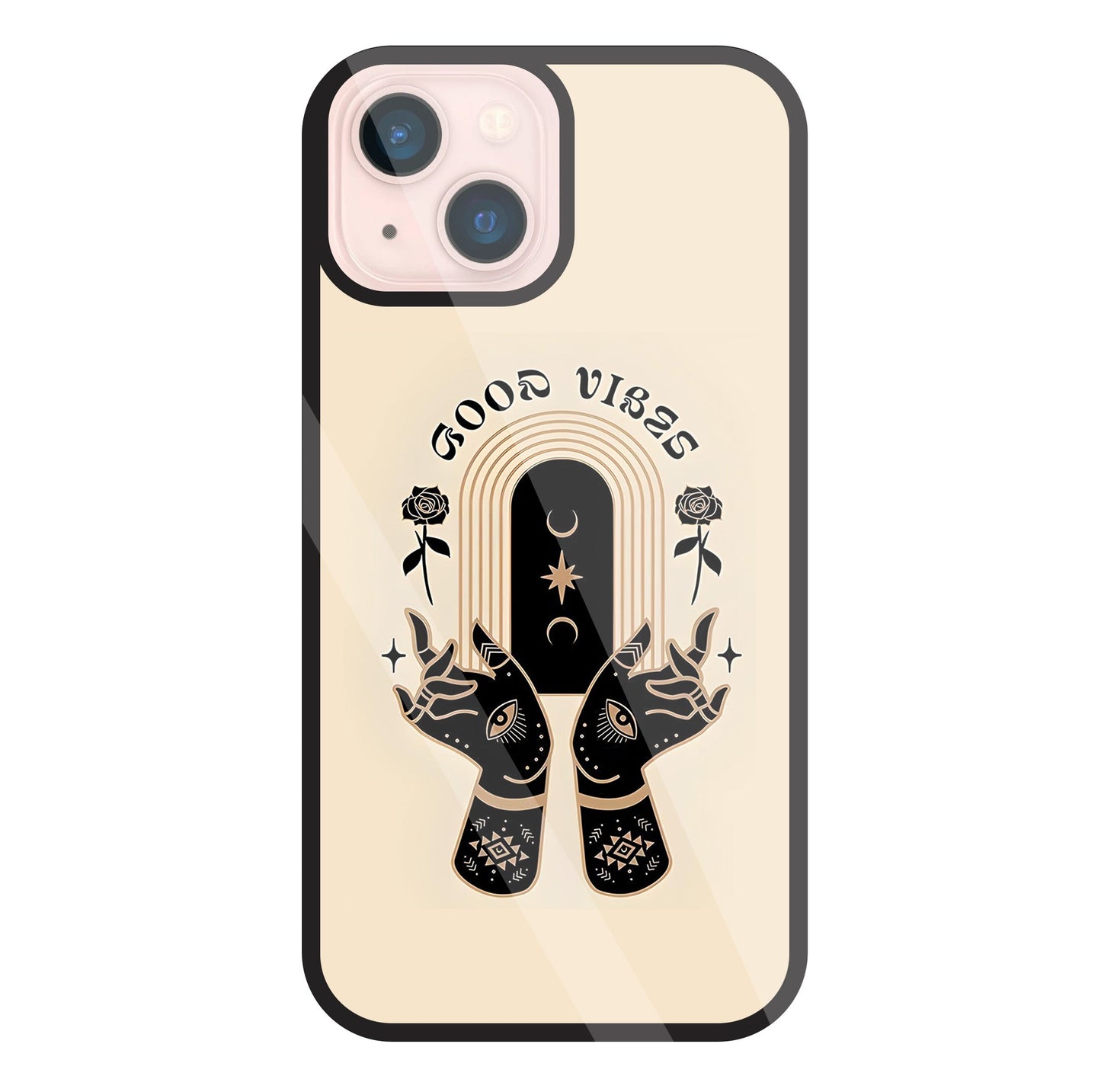 Good Vibes Hands Glass Case For Apple iPhone 13 Mini