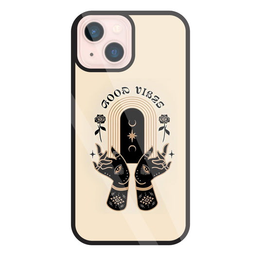 Good Vibes Hands Glass Case For Apple iPhone 13 Mini